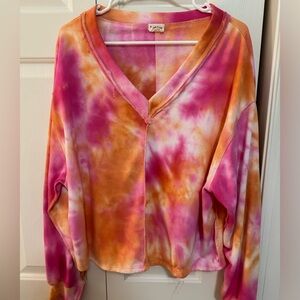 Orange and pink tie dye, like new
